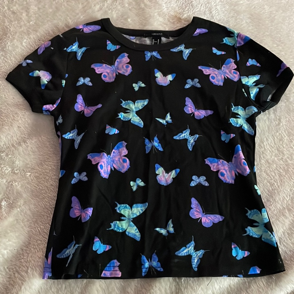 forever 21 butterfly tee